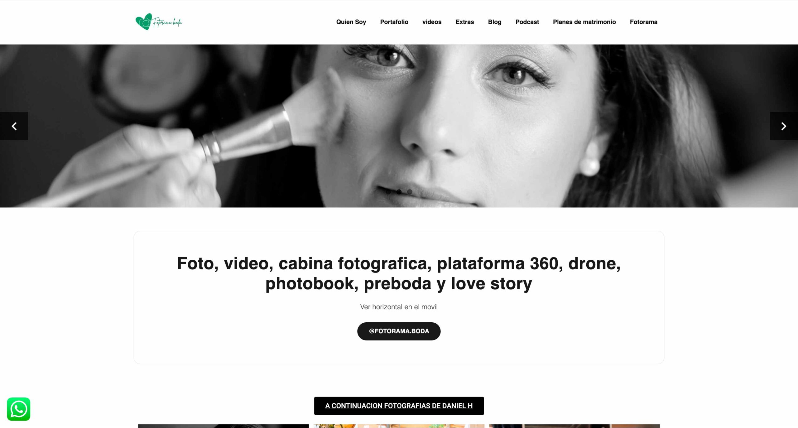 Fotógrafo de matrimonio religioso