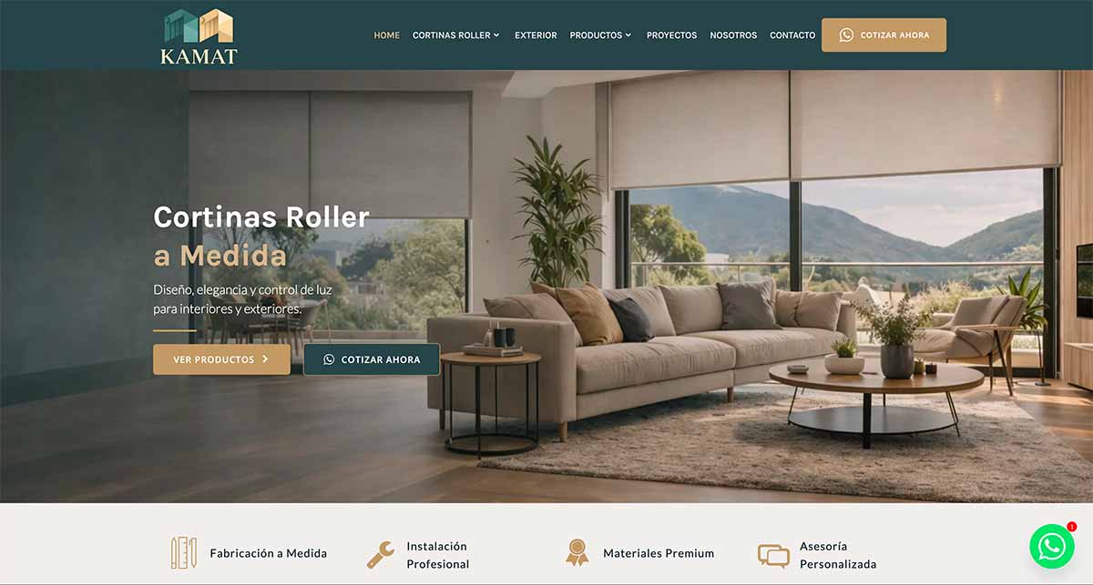Cortinas roller a medida